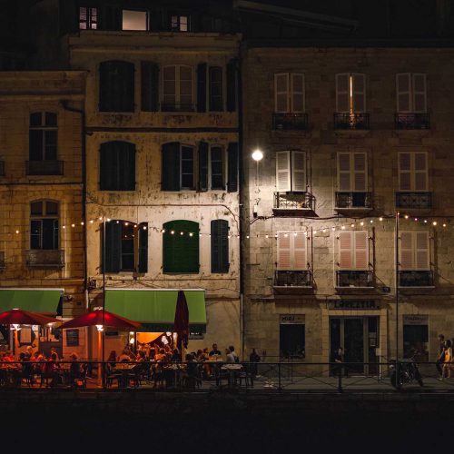French restaurant in street